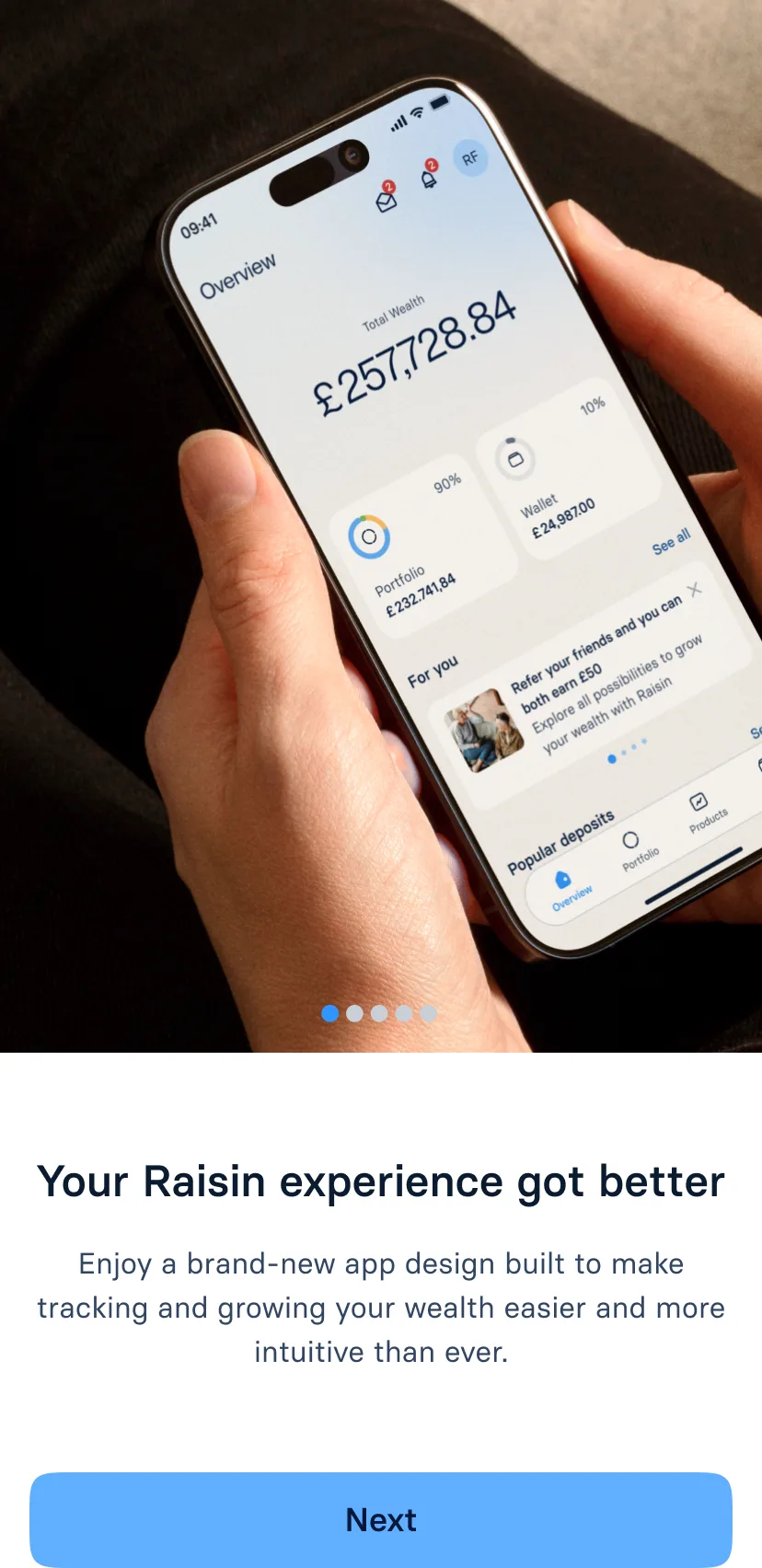 In-app feature discovery — screen 1