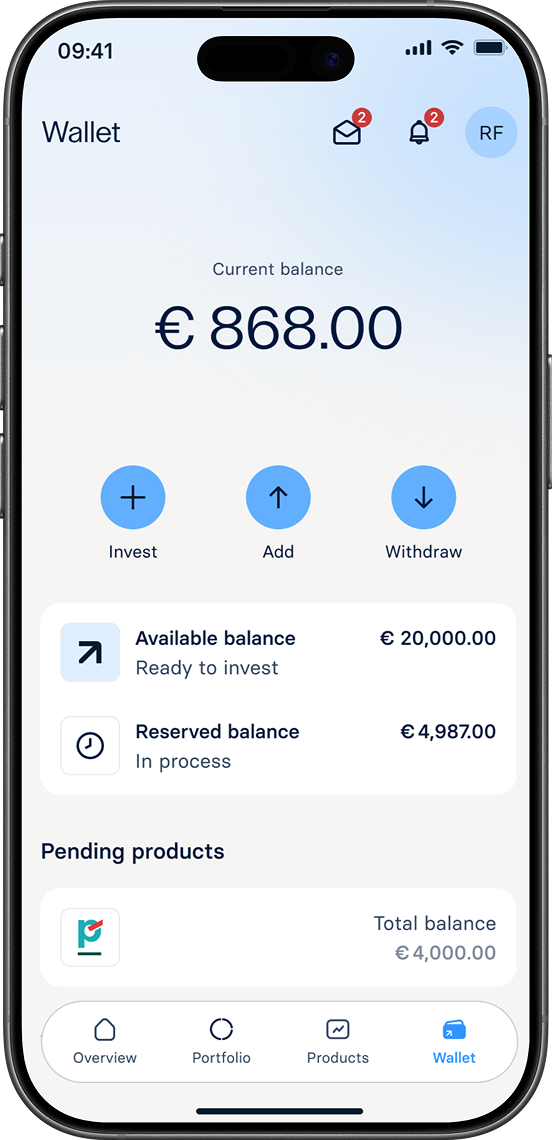 Wallet — light mode