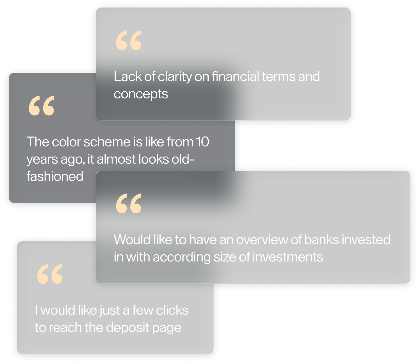 Baseline research — customer quotes from qualitative interviews