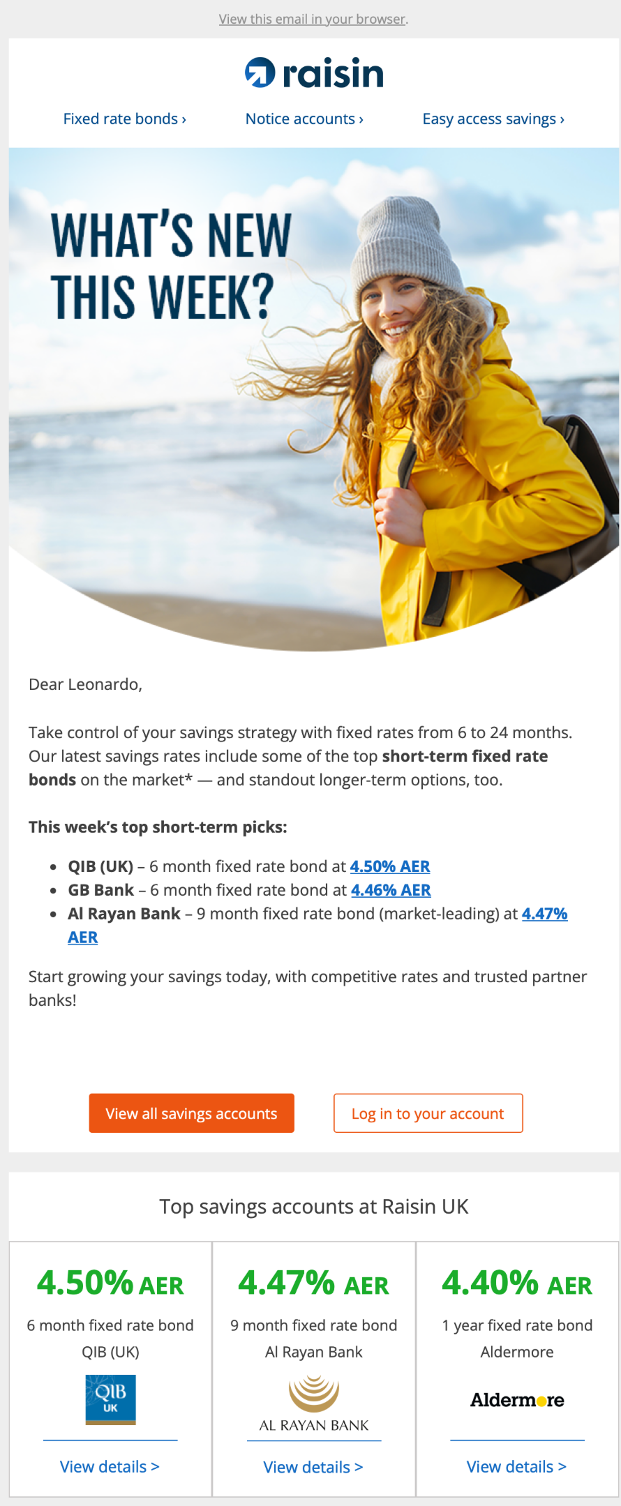 Transactional email — another surface, another visual language